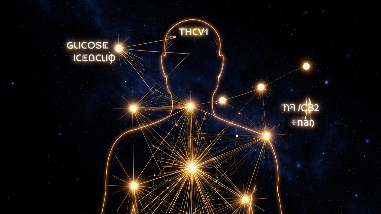 THCV působí na více biologických cestách v těle