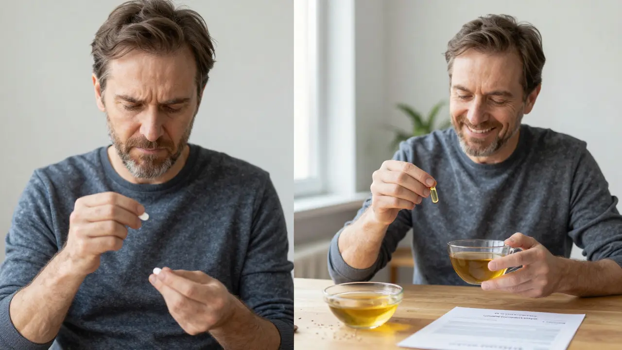 Dva pohledy na léčbu artritidy: léky vs. CBD s doplňky v domácím prostředí.