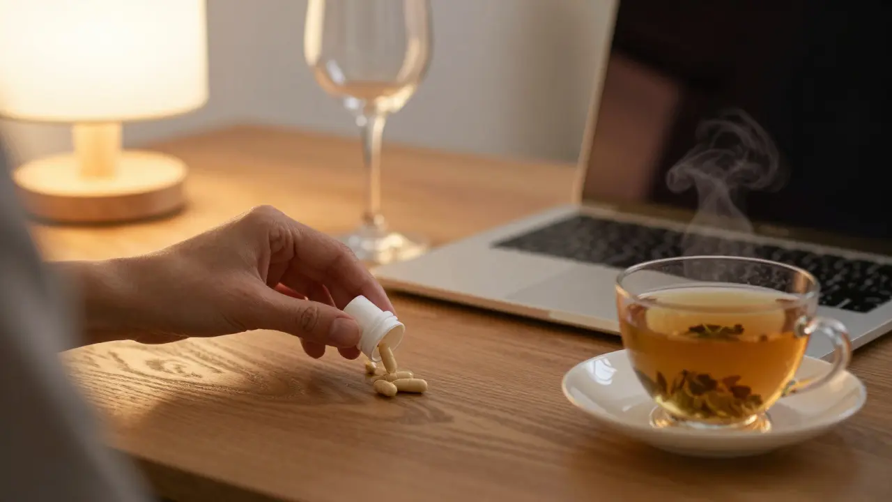 Kapsle CBD jako alternativa k večernímu pití