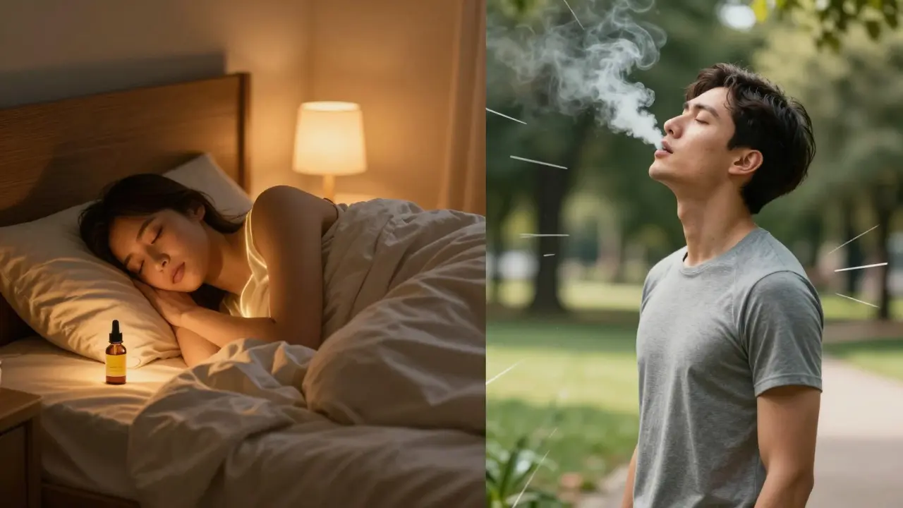 Klidný spánek s dlouhodobým účinkem oleje a rychlá úleva při vapes
